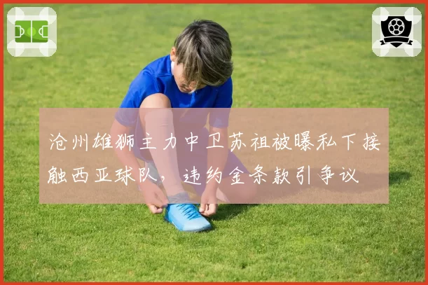 沧州雄狮主力中卫苏祖被曝私下接触西亚球队,违约金条款引争议