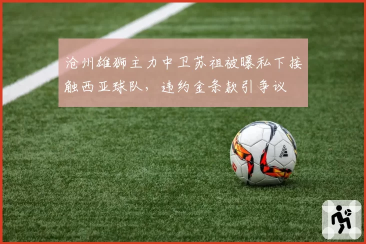沧州雄狮主力中卫苏祖被曝私下接触西亚球队，违约金条款引争议